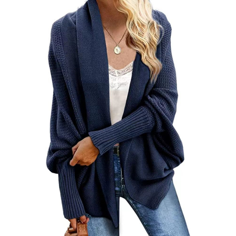 Europa y América transfronteriza Amazon AliExpress de punto chal suéter Batwing manga más tamaño de punto cardigan suéter abrigo