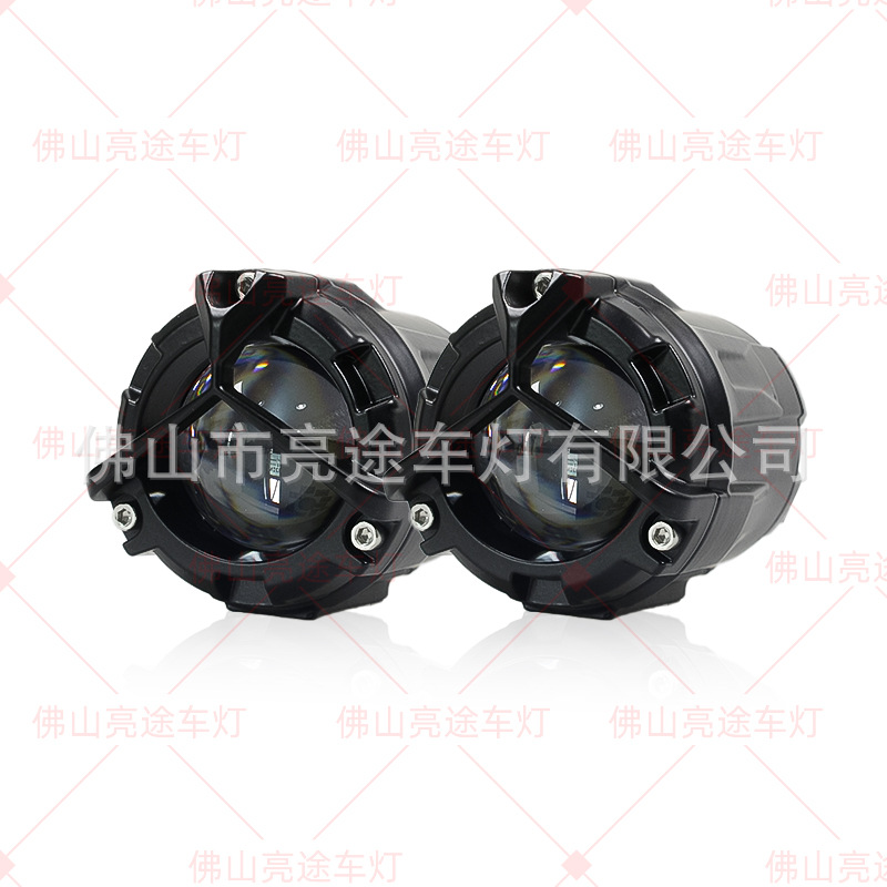 대형 원형 렌즈, 노란색과 흰색