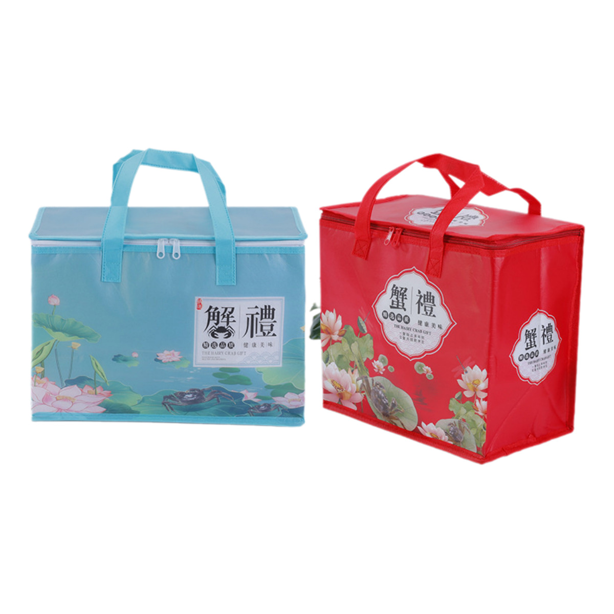 无纺布珍珠棉保温袋外卖大闸蟹海鲜保鲜冷藏袋定制