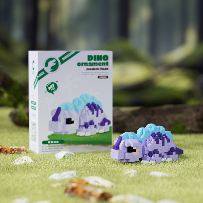 Compatible con Lego Dinosaur Tyrannosaurus Rex Muñeca de dibujos animados Bloques de construcción Adornos de montaje Juguetes educativos para niños Regalos para niños y niñas