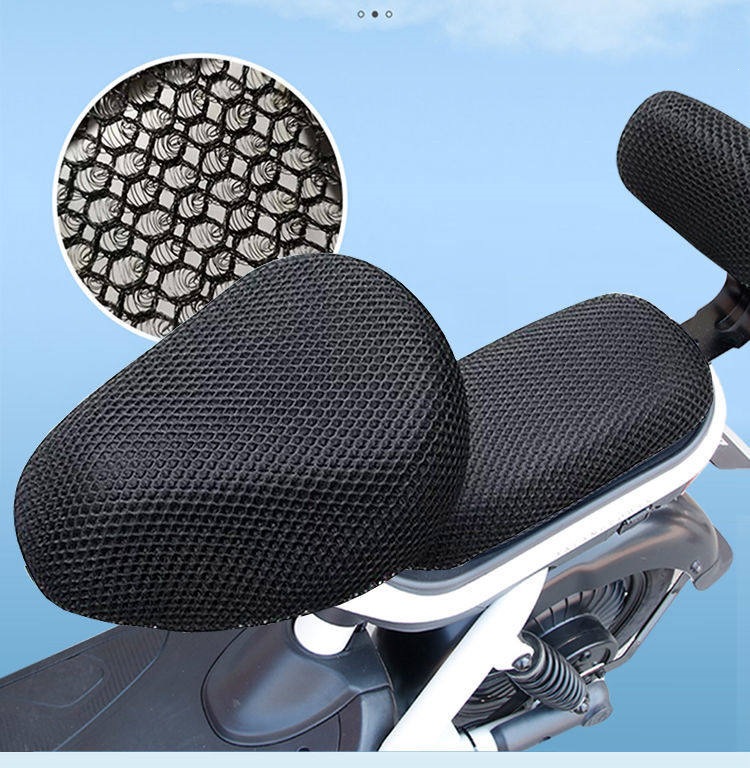 Electric Vehicle Seat Cushion Cover, Battery Car Seat Cushion, Electric Bicycle Seat Cover, Sun Protection Pad, Waterproof, Heat-Insulating, Breathable Mesh