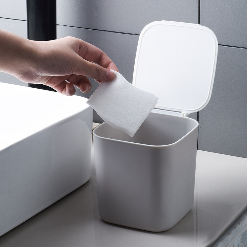 Creative Mini Simple Desktop Trash Can Kitchen Coffee Table Living Room Storage Bucket Office Desk Debris Cleaning Bucket