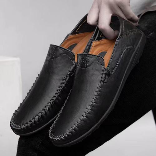 One Foot Lazy Man's Fashion Shoes Business Formal Shoes Men's Kitchen Summer British Style Men's Casual Leather Shoes Bean Shoes 