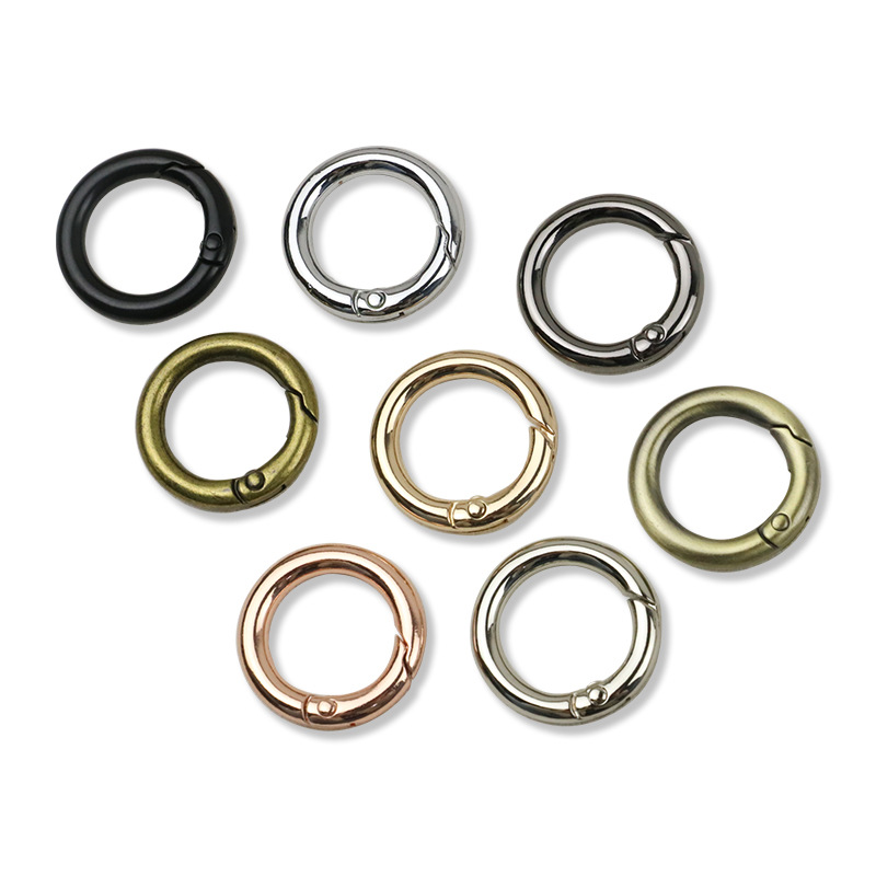 5 puntos 16mm anillo de material de aleación de zinc anillo abierto bolsa bolso decorativo correa de hombro montañismo hebilla de primavera image 7