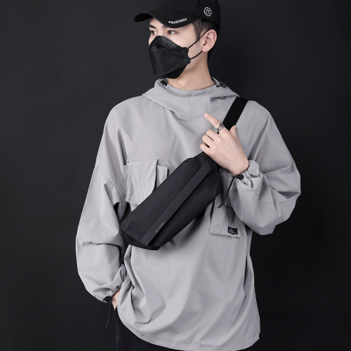 Men's Chest Bag Mini Crossbody Bag Casual Multifunctional Large Capacity Small Shoulder Bag Hip Hop Magnetic Buckle Functional Waist Bag