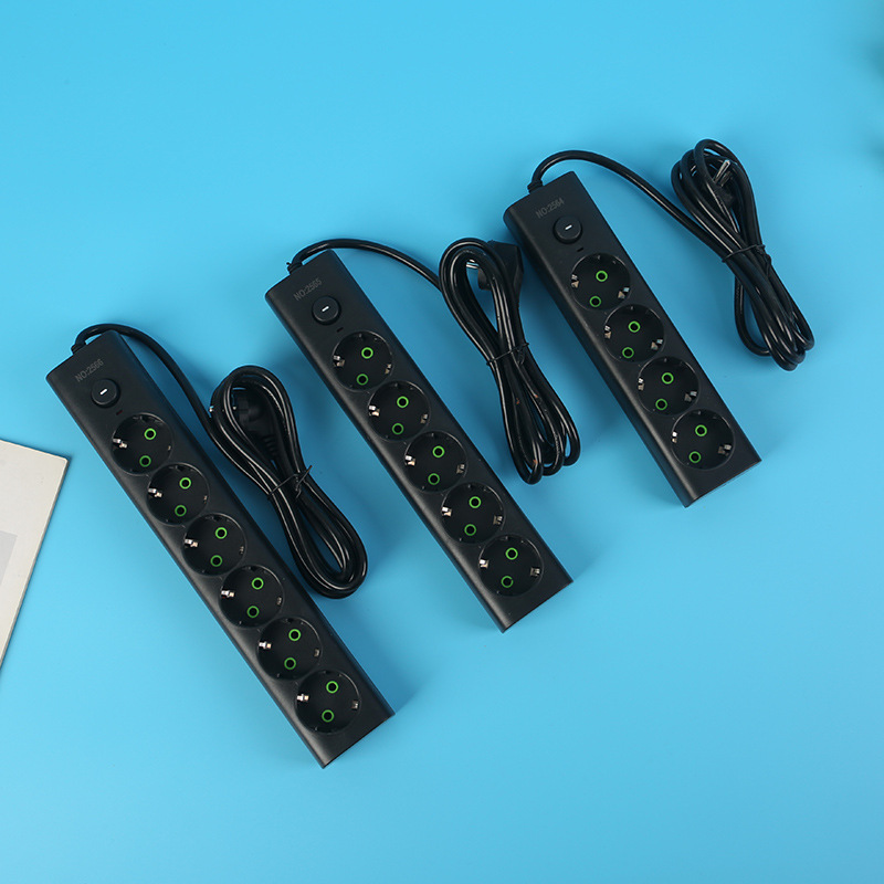 2566#智能多功能充电插排外贸欧孔欧插白俄罗斯俄罗斯哈萨克斯坦