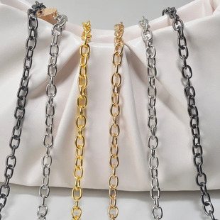Best Selling Iron Cross Chain Handmade DIY Chain Advertising Tag Chain Decorative Chain Shoulder Bag Base Chain Round O Chain