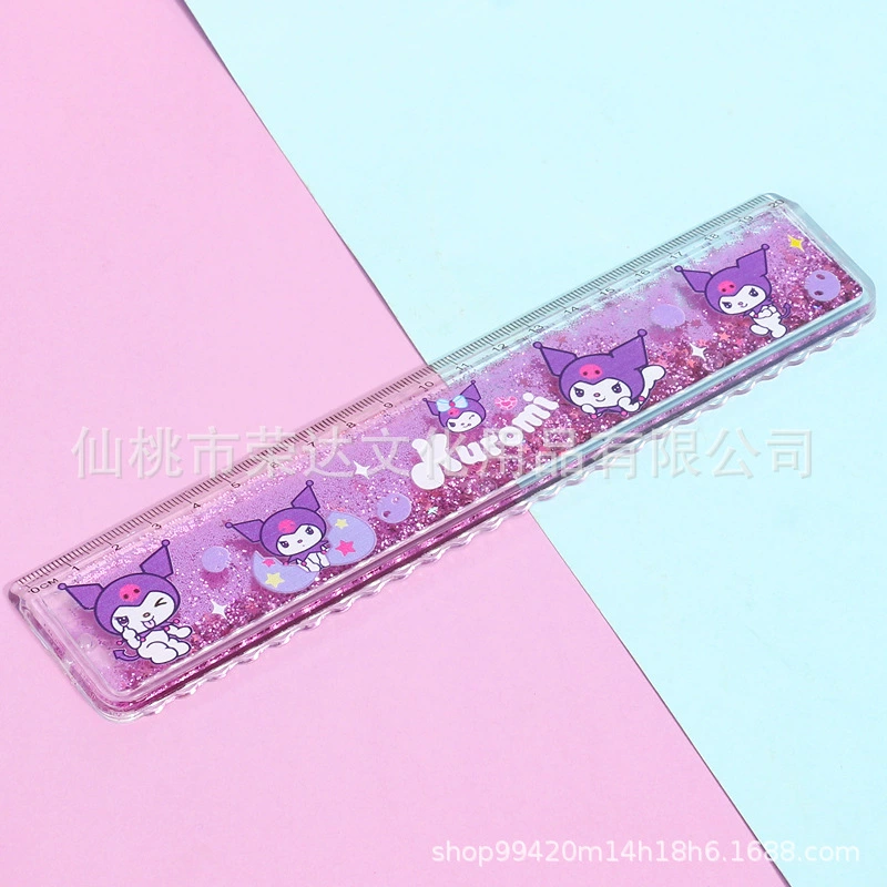 Cute pony, ruler, plastic thermometer for elementary school students, 20cm