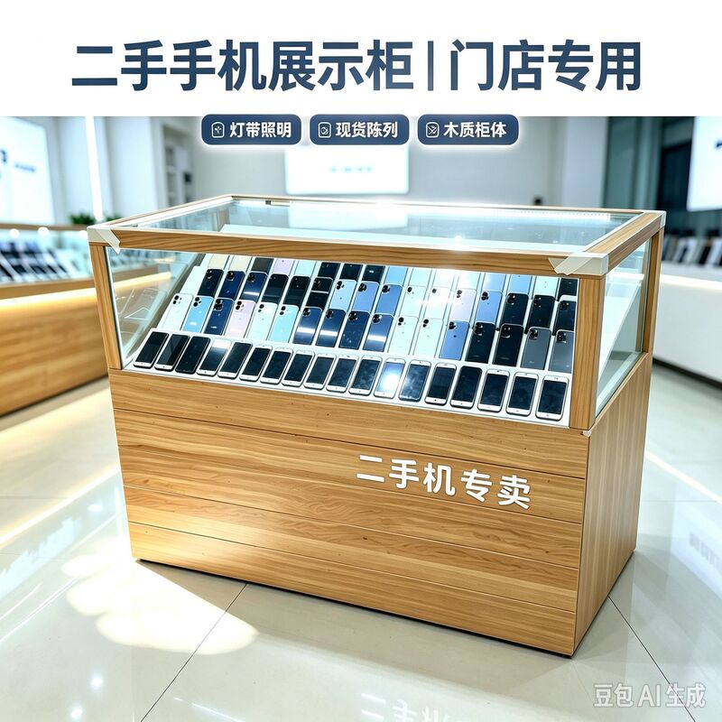 Wood Grain Mobile Phone Display Cabinet, Ecological Paint-Free Board Experience Cabinet, Straight-Line Glass Cabinet, Display Cabinet, Mobile Phone Counter Experience Stand Wood Grain Mobile Phone Display Cabinet, Ecological Paint-Free Board Experience Cabinet, Straight-Line Glass Cabinet, Display Cabinet, Mobile Phone Counter Experience Stand