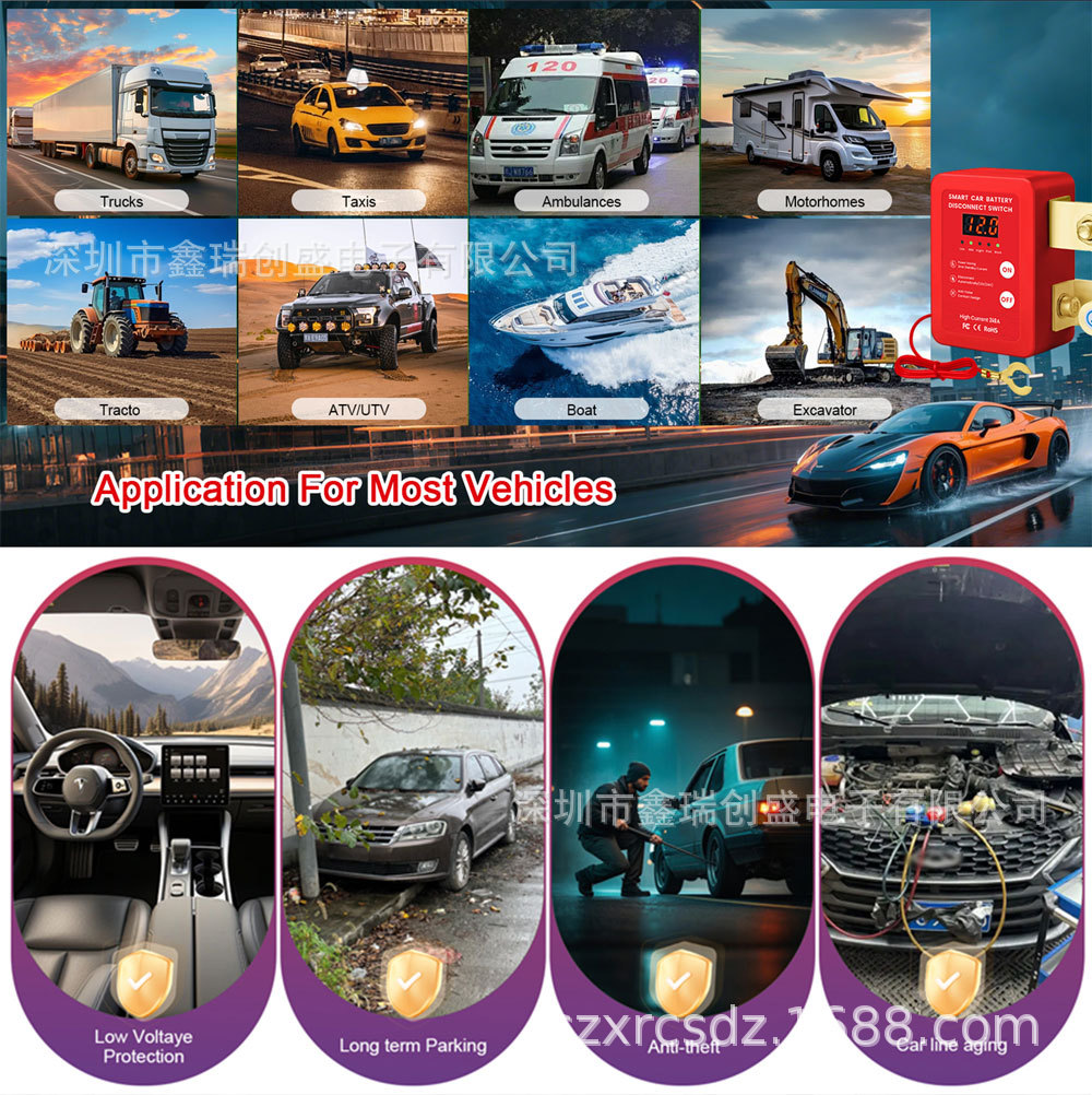 Car Battery Power-Off Switch Newly Upgraded Power-Off Switch Tailgate Switch Battery Power-Off Switch Anti-Leakage