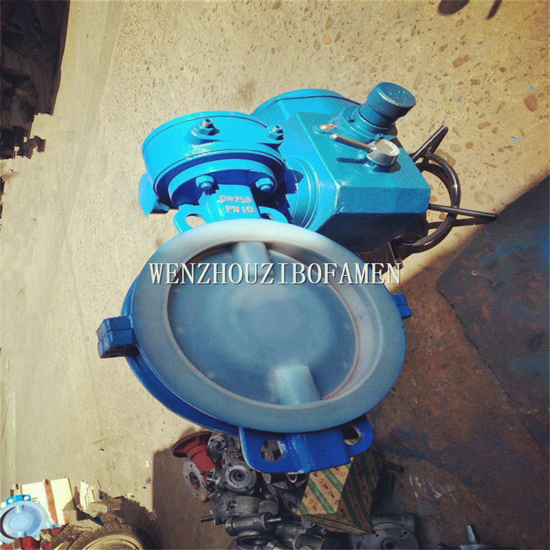 衬F4对夹式电动蝶阀 D8971F4-10C D971F4-16C 化工四氟电动蝶阀