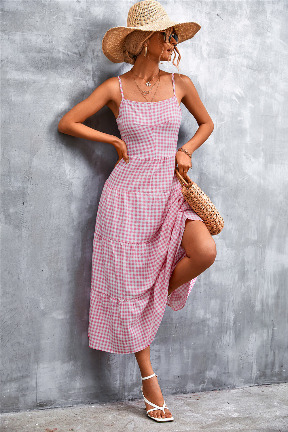 Women's Mid-length Lace-up Dress With Open Back For Summer_voghion.com
