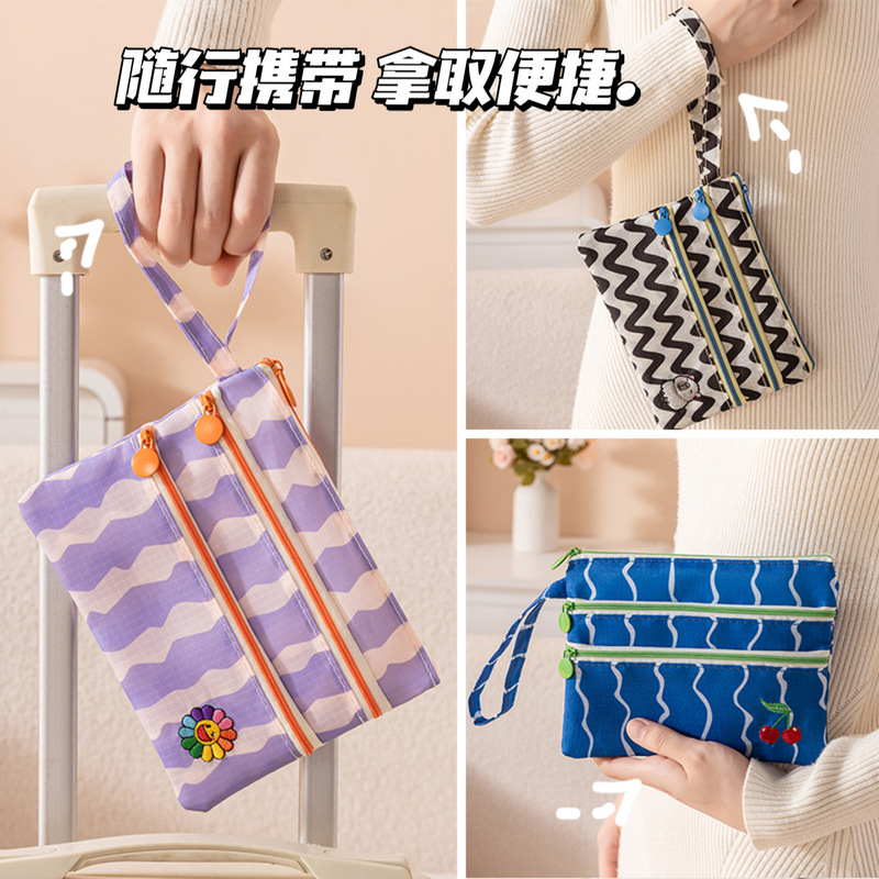 Document Storage Bag, Passport Holder Storage Bag, Overseas Travel Id Card Document Multi-Functional Carry-On Bag Protective Cover Bag