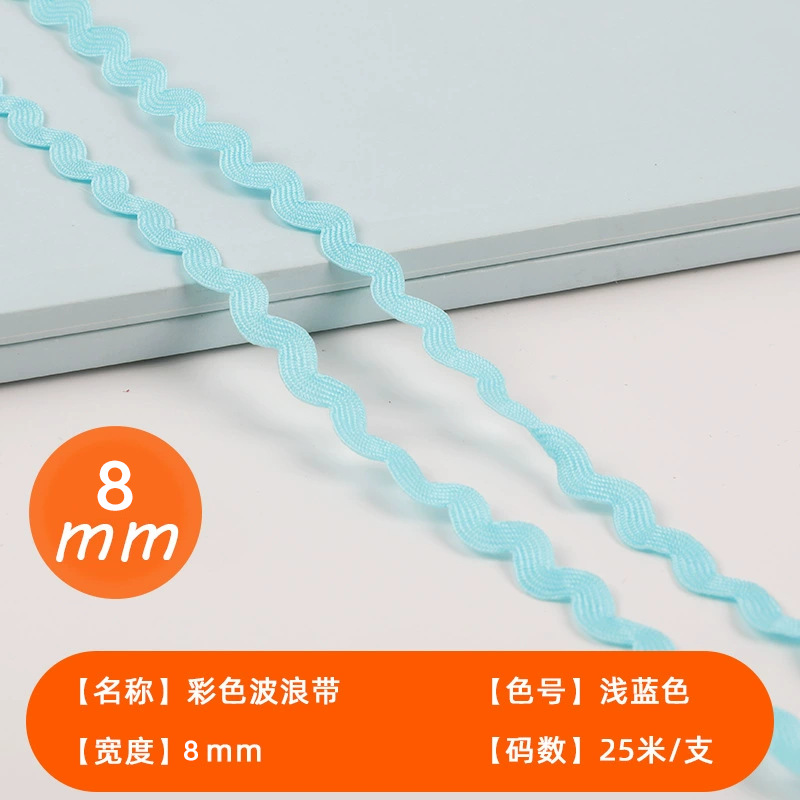 Spot venta directa 8mm color marinero borde curvo onda línea curva correas marinero S cinturón encaje