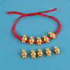 Rabbit with accessories, woven birthday charm, red rope bracelet, beads, handmade, Chinese horoscope