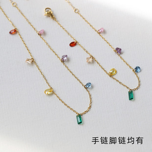 SL091 �ʺ��ʯ��Ů�_朴��W��������18K�𲻵�ɫ �L���Ʒ
