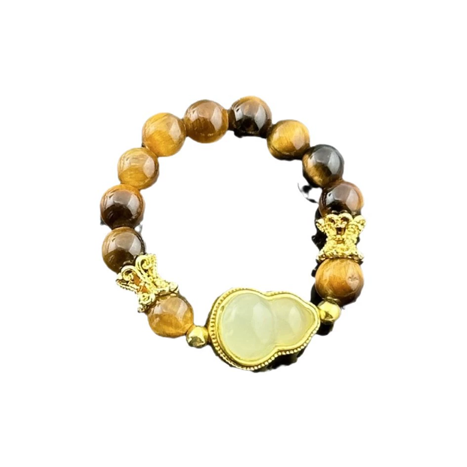 Elastic strap, sophisticated ring handmade, with gem