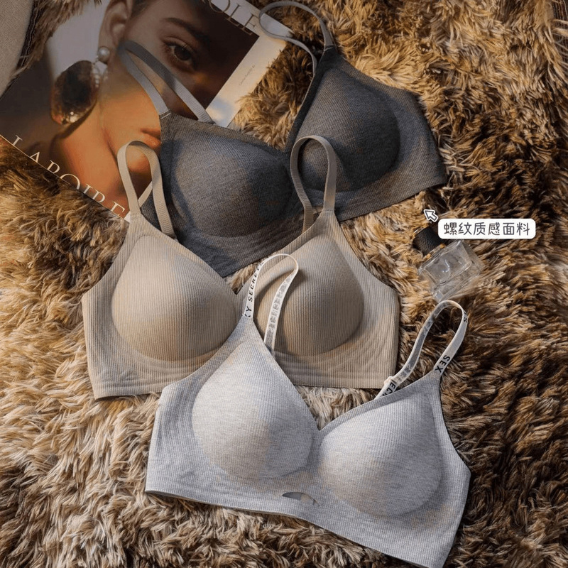 Nini's Intimate Diary Refreshing Jelly Semi-Fixed Cut Out Intimates Women's Soft Support Anti-Sagging Breast-Retracting Bra