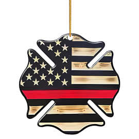 亚克力国旗挂件独立日爱国者日镂空不规则十字架挂饰车用圣诞挂件