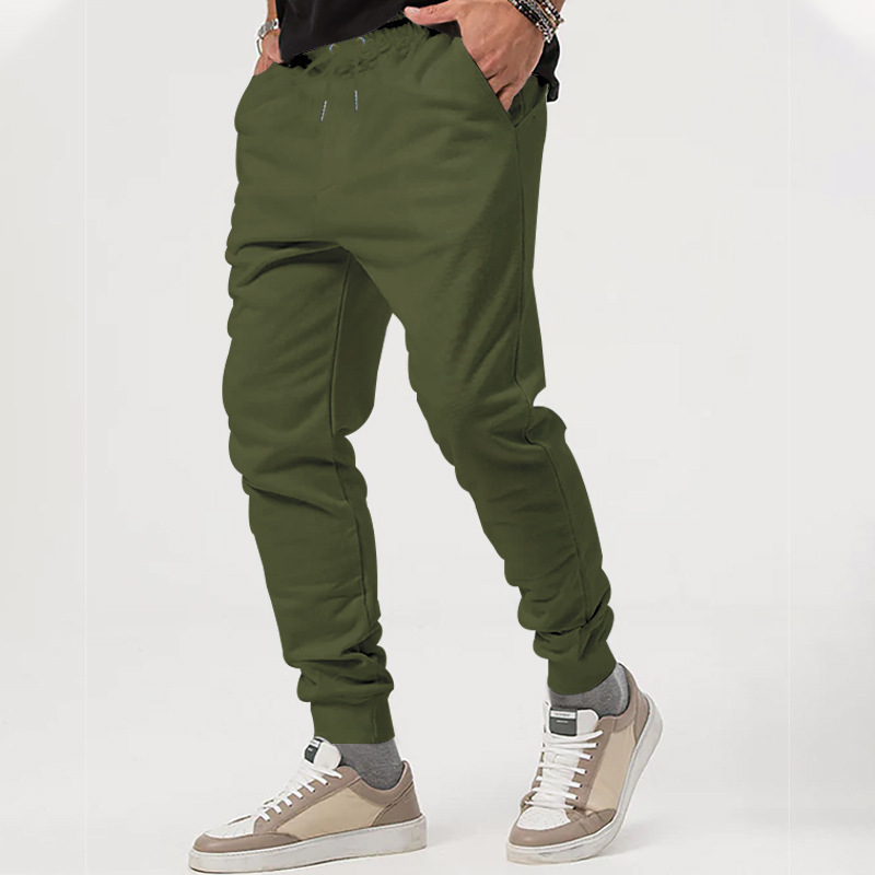 ​​Men's Slim-Fit Jogger Pants - Stretch Cotton Blend With Drawstring Waist, Versatile For Casual & Light Exercise (S-XXXL, Navy/Black/Olive Green)​​_voghion.com