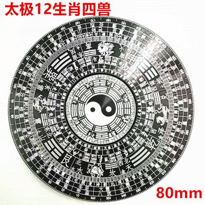 厂家直销80mm铝合金八卦罗盘指尖陀螺 太极八卦陀螺 成人减压玩具|ms