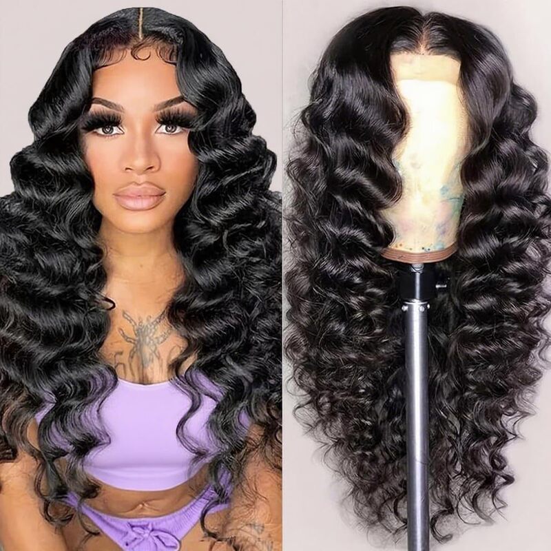 Popular African-Style Synthetic Wig for Women, Black Lace Front, Middle Parting, Small Curls, Textured Long Curly Hair Wig Popular African-Style Synthetic Wig for Women, Black Lace Front, Middle Parting, Small Curls, Textured Long Curly Hair Wig