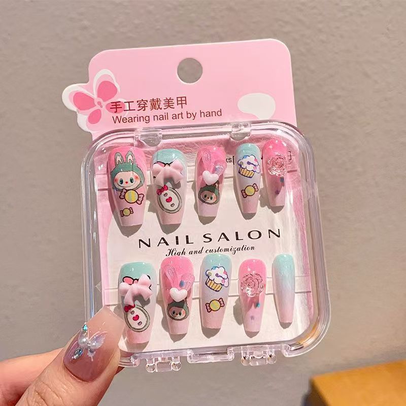 Caja de exhibición marco de fotos más taladro manicure suministro fuente de uñas DIY francés color delgado manicure falso salón al por mayor