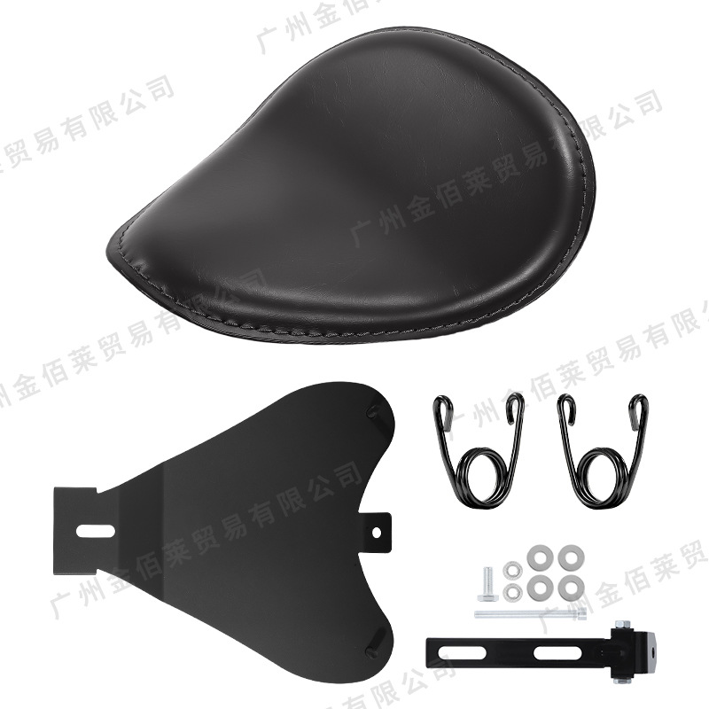 Ha Lei – Motorcycle Accessories for Electric car cushion - pu-leather-black-seat-v-spring-black-bracket