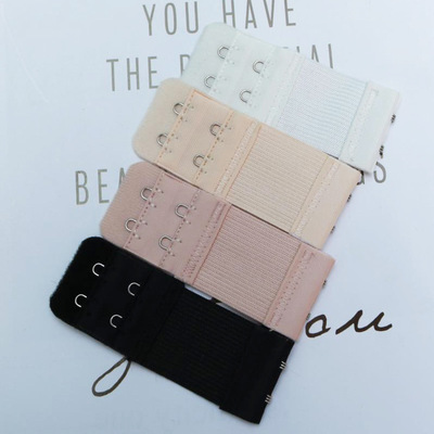 不锈钢 松紧加长扣二排二扣 文胸松紧加长锁边两排两扣3.2cm 弹力