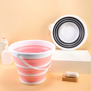 户外旅行钓鱼桶10L家用储水桶便携式折叠水桶硅胶塑料车载洗车桶