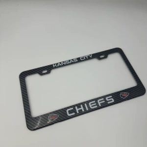 Cross-Border Aluminum Alloy Stainless Steel New Model American Standard License Plate Frame for American-Style Modified Cars, Can Be Used as a Logo License Plate Holder