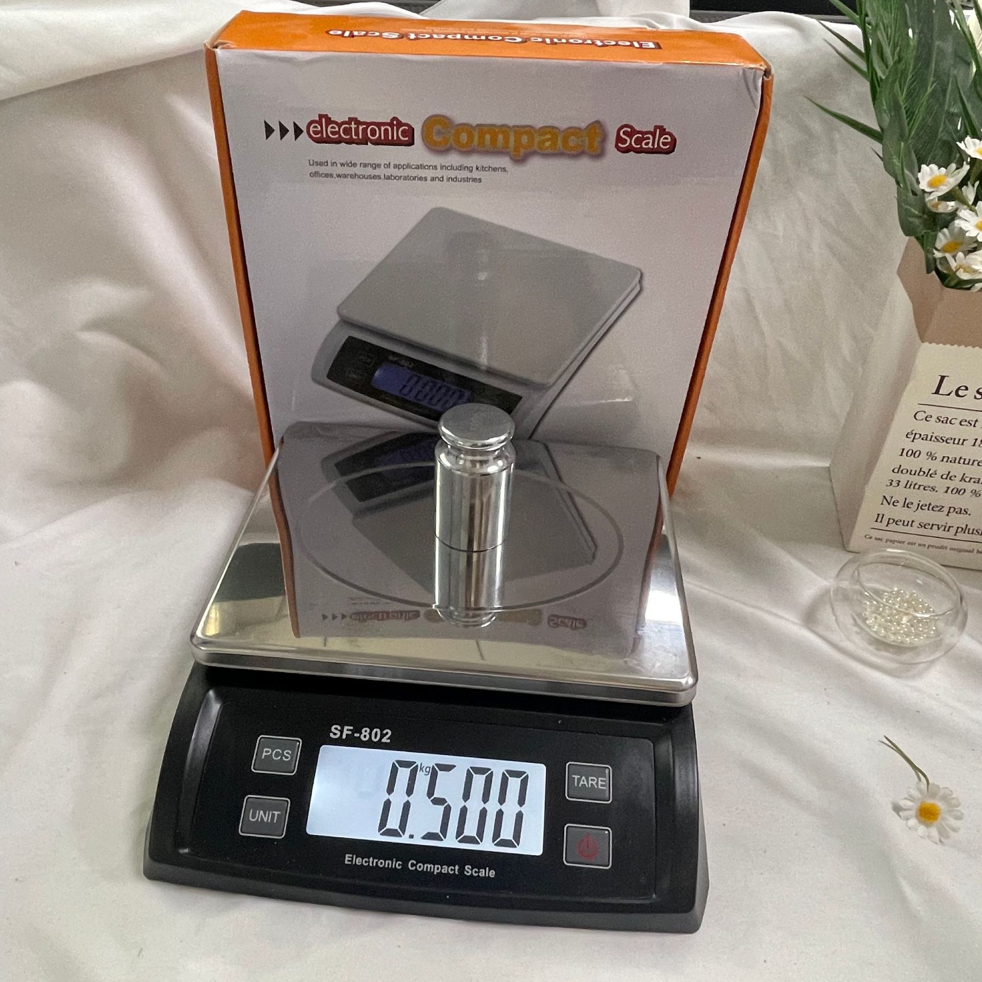 Dış Ticaret SF802 Mutfak Terazisi 30kg Paslanmaz Çelik Elektronik Terazi Kitchen Scale Fırın Elektronik Terazisi Küçük Tezgah Terazisi