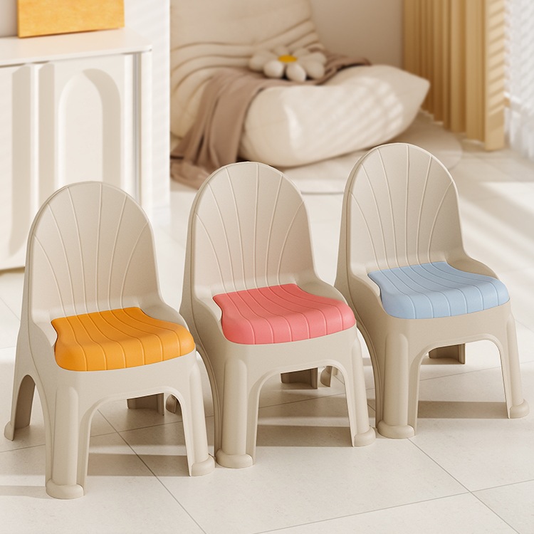 Plastic Small Stool, Household Chair, Children's Backrest Chair, Adult Thickened Living Room Small Sofa, Coffee Table, Low Stool, Shoe Changing Stool