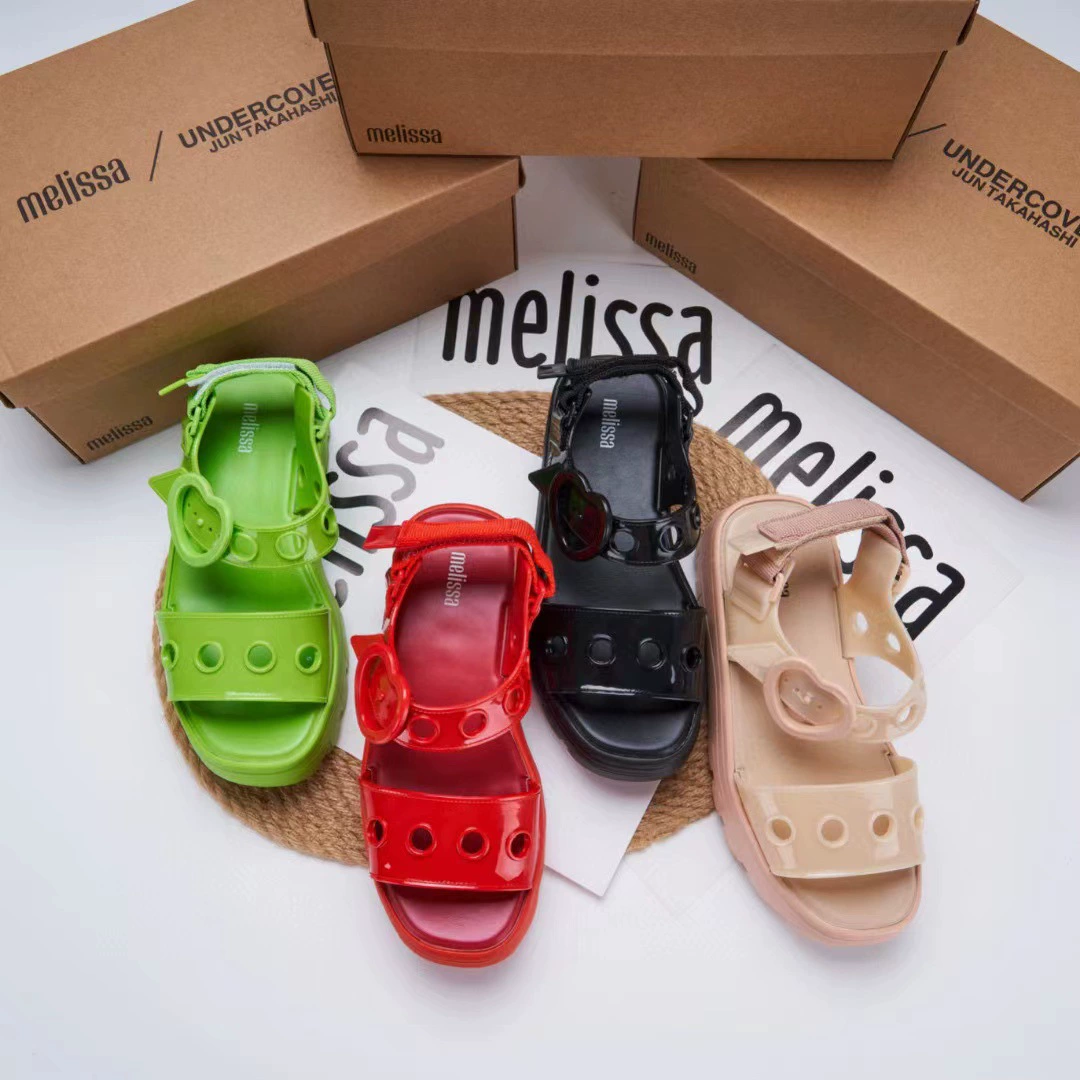 2023 Melissa Женская обувь Римские сандалии на платформе с вырезом Сандалии с открытым носком Женские пляжные