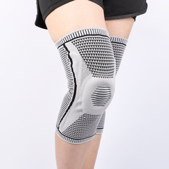 Wholesale Pressure-Enhanced Sports Knee Support with Patella Guard for Hiking, Basketball, Cycling, Fitness, Spring-Loaded Silicone Knee Brace