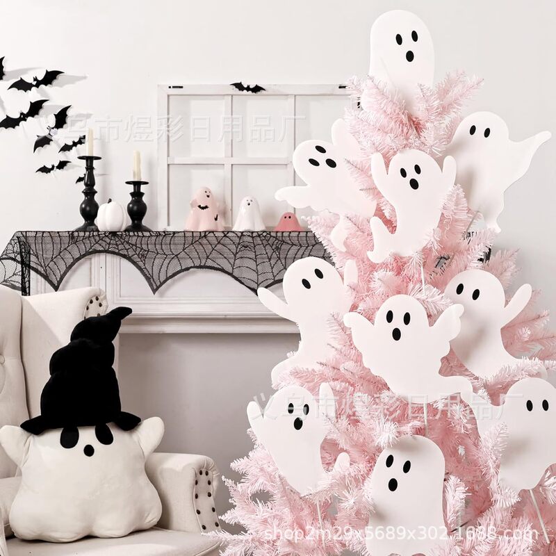 クロスボーダーハロウィン新しいゴーストツリー装飾中空ボード中庭インサート屋外中庭装飾かわいいハロウィン|undefined