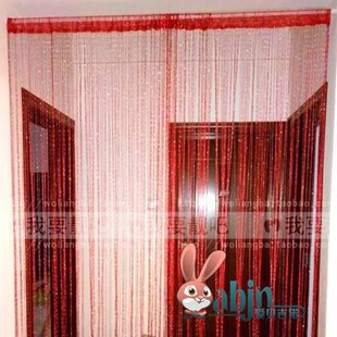 Golden Thread Curtain Wedding Encryption Tassel Door Curtain Hanging Curtain Non-Winding Background Decorative Curtain Living Room Partition Linggxing