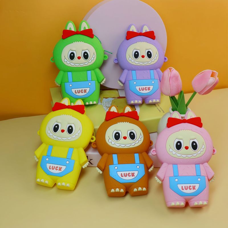 国境を越えた人気のラブブシリコン小銭入れ漫画かわいい子供用ポータブルストレージクロスボディバッグギフト卸売|undefined
