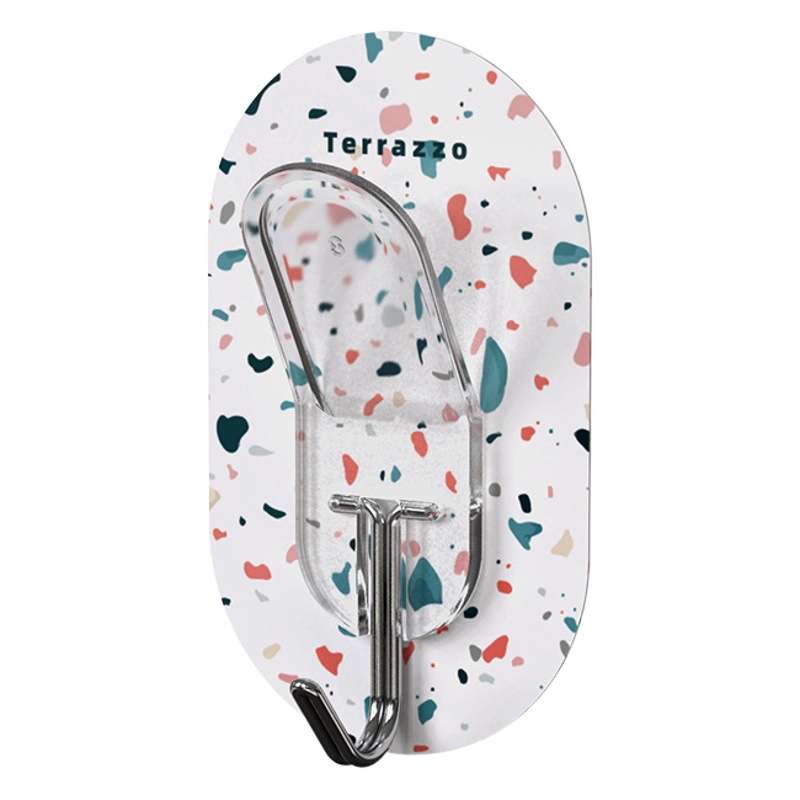 Xiangjia creativo 304 gancho de metal de acero inoxidable gancho doble gancho sin perforaciones sin costuras gancho pegajoso toalla de baño gancho de ropa