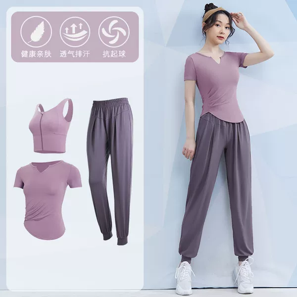 Light purple+gray purple three -piece suit