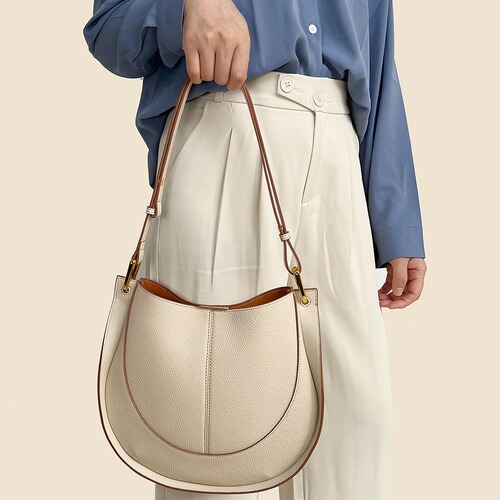 Bags for Women Spring 2024 Soft Leather Niche Light Luxury Women's Bag New Trendy Saddle Bag Large Capacity Shoulder Crossbody Bucket Bag