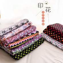 40S木代尔印花人棉莫代尔拉架弹力针织汗布T恤连衣裙印花裤子面料