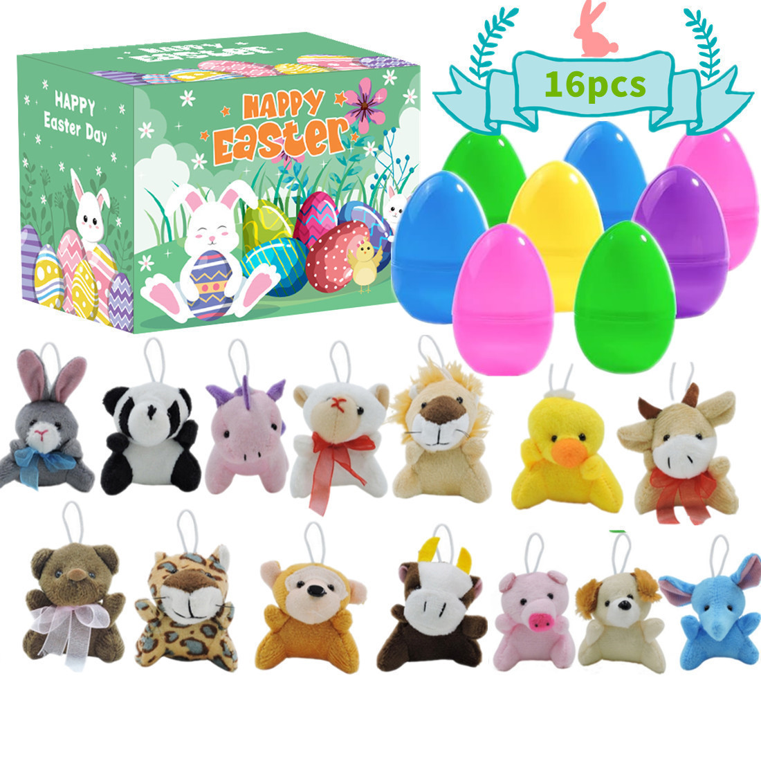 Juguete de Conejo de Peluche para Niños, Regalo de Pascua, Juguete de Cápsula, Huevo de Pascua DIY de Amazon 2026