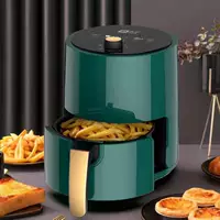 Аэрофритюрница, новая, 4 л, большая емкость, многофункциональная, бытовая, без масла, с низким содержанием жира, с циркуляционным нагревом, удобная электрическая фритюрница, духовка
