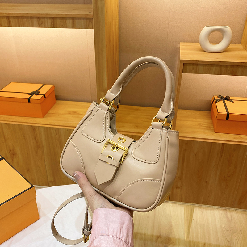 2024新款氣質通勤手提包包簡約純色質感洋氣小方包時尚單肩斜挎包