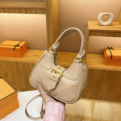 2024新款氣質通勤手提包包簡約純色質感洋氣小方包時尚單肩斜挎包