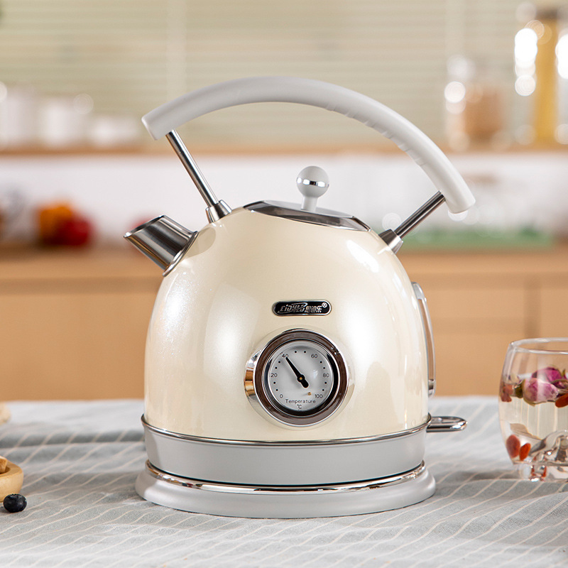 European-style household electric kettle 304 stainless steel automatic power-off Retro kettle boiling water kettle large capacity