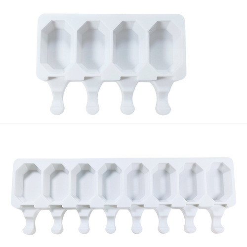 Three-Trust Eight-Sided Silicone DIY Ice Cream, Ice Lolly, Ice Stick Creative 4-in-a-Row 8-in-a-Row Popsicle Mold