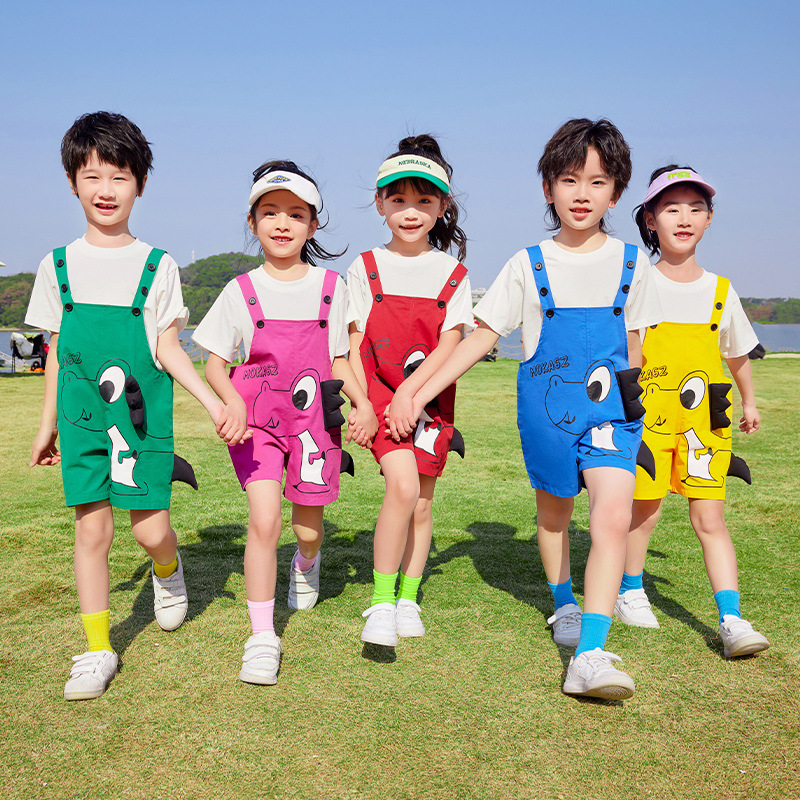 Kindergarten uniform summer college British style short-sleeved summer graduation photo children's class uniform primary school uniform summer clothing