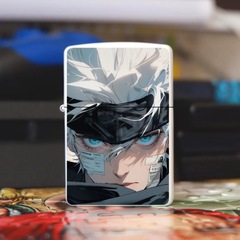 咒術回戰動漫系列煤油打火機防風砂輪創意設計來圖可做地攤地推送
